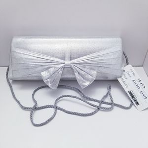 Nite Bags Silver evening party bag. New